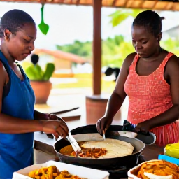 Caribbean Holidays, Trinidad Cooking Holidays, Visitors learning to prepare Trinidadian curry and roti in a bright, welcoming Caribbean cooking school