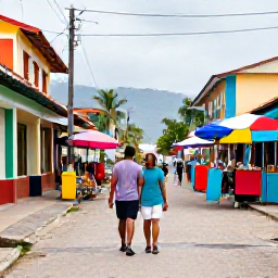 Caribbean Holidays, Trinidad Couples Holidays, Couple exploring colourful Port of Spain street life and local market stalls in Trinidad