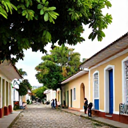Caribbean Holidays, Trinidad Culture Holidays, Historic Port of Spain street with colonial architecture, tropical trees and visitors exploring Trinidad heritage