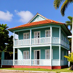 Caribbean Holidays, Trinidad Culture Holidays, Historic wooden houses and colonial-era buildings in Port of Spain with tropical greenery and blue skies