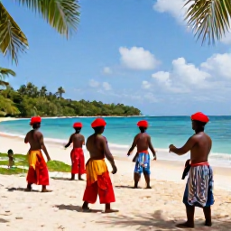 Caribbean Holidays, Trinidad Culture Holidays, Relaxed Tobago cultural scene with local crafts, traditional performers and a beautiful tropical coastline in the background