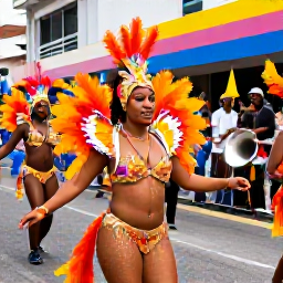 Caribbean Holidays, Trinidad February Backpacking, Vibrant Trinidad Carnival street parade in Port of Spain with colourful costumes, dancers, steelpan musicians and cheering crowds