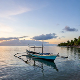 Caribbean Holidays, Trinidad Fishing, Traditional wooden fishing boats heading out at sunrise from a colourful Trinidad coastline