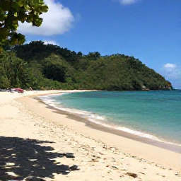 Caribbean Holidays, Trinidad Instagram Hotspots, A bright coastal view of Maracas Bay in Trinidad, with turquoise water, golden sand, green hills and a relaxed holiday atmosphere