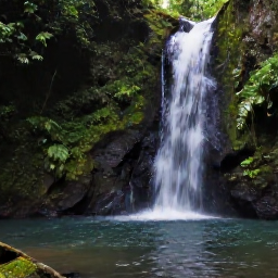 Caribbean Holidays, Trinidad Instagram Hotspots, A lush rainforest waterfall in Tobago, with clear water, mossy rocks, tropical leaves and a peaceful natural setting