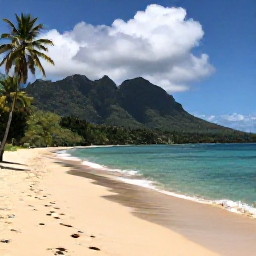 Caribbean Holidays, Trinidad Instagram Spots, Tranquil Maracas Bay in Trinidad with golden sand, turquoise sea, palm trees and the Northern Range behind the beach