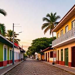 Caribbean Holidays, Trinidad Instagram Spots, Vibrant November street scene in Port of Spain, Trinidad, with colourful buildings, tropical greenery and warm late afternoon light