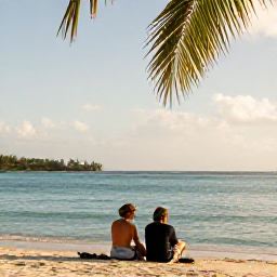Caribbean Holidays, Trinidad January, Couple enjoying a peaceful tropical beach in Tobago during a warm January afternoon