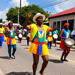 Caribbean Holidays, Trinidad January Holidays, Colourful Trinidad street parade with costumed dancers, steelpan players and Caribbean sunshine