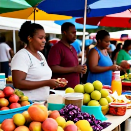 Caribbean Holidays, Trinidad June Holidays, A colourful Trinidad and Tobago market in June with local fruit, Caribbean dishes, handmade crafts and welcoming island vendors