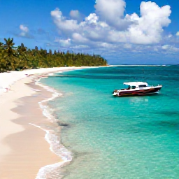 Caribbean Holidays, Trinidad Luxury Holidays, Private luxury boat cruising along the coast of Tobago in May, turquoise water, secluded beach, snorkelling equipment and elegant relaxed atmosphere