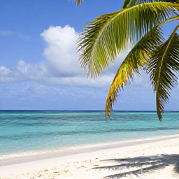 Caribbean Holidays, Trinidad Luxury Holidays, Traveller relaxing on a quiet Tobago beach in January, clear Caribbean water, soft white sand and gentle palm shade
