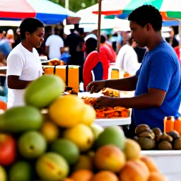 Caribbean Holidays, Trinidad March Breaks, Port of Spain market with tropical fruit, spices, street food and friendly vendors in warm daylight