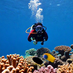 Caribbean Holidays, Trinidad Scuba Diving, Colourful coral reef and tropical fish beneath clear Caribbean water off Trinidad and Tobago