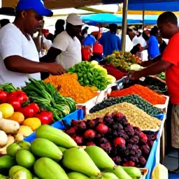 Caribbean Holidays, Trinidad September Breaks, Fresh tropical produce and local spices displayed at a bustling market in Port of Spain, Trinidad