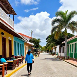 Caribbean Holidays, Trinidad Solo Holidays, Solo traveller exploring the vibrant streets of Port of Spain in December, with colourful buildings, local caf&eacute;s and tropical greenery