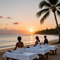 Caribbean Holidays, Trinidad Spa Breaks, A couple enjoying a peaceful sunset on a Trinidad beach after a day at a spa resort