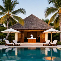 Caribbean Holidays, Trinidad Spa Breaks, Relaxing luxury spa treatment beside a tropical pool in Trinidad, with palms and warm Caribbean light