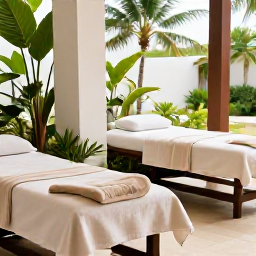 Caribbean Holidays, Trinidad Spa Breaks, Relaxing luxury spa treatment in a bright tropical resort in Trinidad, with greenery and soft natural light