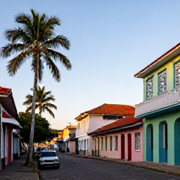 Caribbean Holidays, Trinidad Tobago May, Colourful Port of Spain street scene in May, palm trees, local architecture and warm Caribbean light