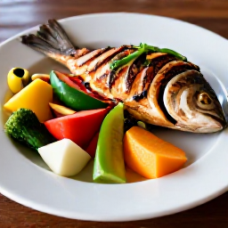 Caribbean Holidays, Trinidad Wellness May, Healthy Caribbean meal with fresh fruit, vegetables and grilled fish served at a relaxed Trinidad and Tobago restaurant