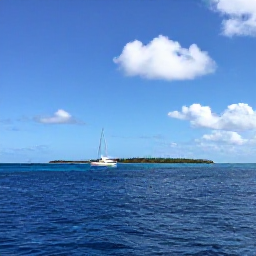 Caribbean Holidays, Turks and Caicos Adventures, Small boat sailing past uninhabited tropical islands and dramatic blue water in the Turks and Caicos Islands