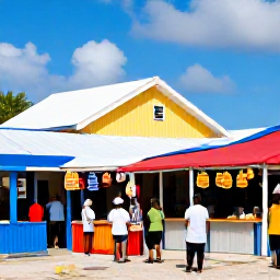 Caribbean Holidays, Turks and Caicos Culture, Colourful local market in Providenciales, Turks and Caicos, with handmade crafts, island food and friendly residents