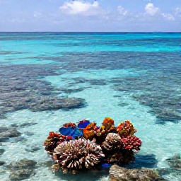 Caribbean Holidays, Turks and Caicos in May, Calm clear water over a coral reef with colourful tropical fish near the Turks and Caicos Islands