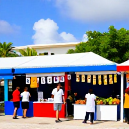 Caribbean Holidays, Turks and Caicos January, Local island market in Turks and Caicos with handmade crafts, fresh produce, friendly residents and colourful stalls