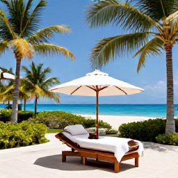 Caribbean Holidays, Turks and Caicos Luxury, Relaxing luxury spa treatment in a bright tropical resort surrounded by palms in Turks and Caicos