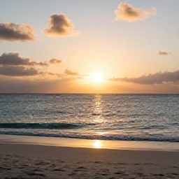 Caribbean Holidays, Turks and Caicos Wellness, Peaceful sunset over Grace Bay in Turks and Caicos, empty beach, gentle waves and warm evening light