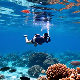 Caribbean Holidays, Turks Caicos September, Visitors snorkelling above colourful coral and tropical fish in the clear shallow waters of Turks and Caicos
