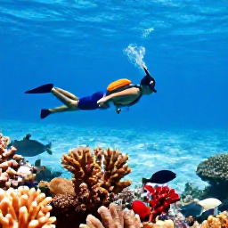Caribbean Holidays, Turks Caicos Tours, Travellers snorkelling in clear shallow water beside colourful coral and tropical fish in the Turks and Caicos Islands