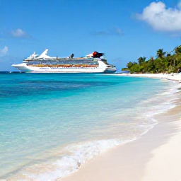Caribbean Holidays, US Virgin Islands Cruises, Visitors snorkelling in crystal-clear water beside a white sandy beach in the United States Virgin Islands