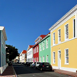 Caribbean Holidays, US Virgin Islands Culture, Historic Danish colonial buildings and colourful streets in Charlotte Amalie, St Thomas, United States Virgin Islands