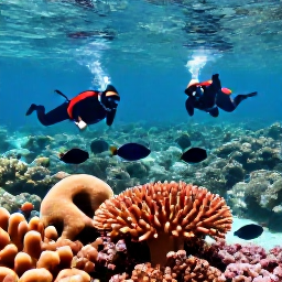 Caribbean Holidays, US Virgin Islands December, Snorkellers exploring colourful coral and tropical fish in clear Caribbean water near St John