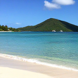 Caribbean Holidays, US Virgin Islands Instagram Hotspots, Trunk Bay on St John with white sand, clear shallow water, green hills and a small offshore island in the background