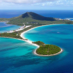 Caribbean Holidays, US Virgin Islands May, Aerial view of turquoise Caribbean waters, green islands and white beaches in the United States Virgin Islands