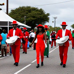 Caribbean Holidays, USVI December Holidays, Crucian Christmas Festival street parade in Frederiksted or Christiansted with masqueraders, steel pan musicians and colourful costumes
