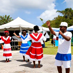 Caribbean Holidays, USVI March Holidays, Traditional dancers and musicians performing at a lively Caribbean cultural celebration on St Croix in March