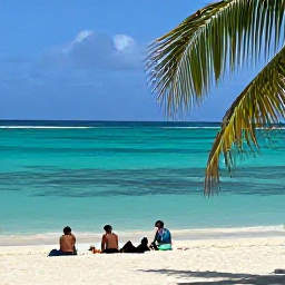 Caribbean Holidays, USVI May Holidays, Relaxed May afternoon at a Caribbean beach on St John, with turquoise water, palm trees and visitors enjoying a quiet cultural island holiday