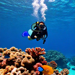 Caribbean Holidays, USVI Scuba Diving, Colourful coral reef and tropical fish beneath clear Caribbean water near the United States Virgin Islands