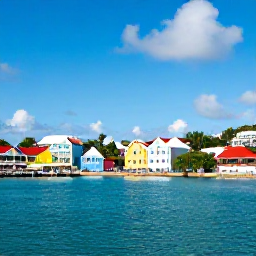 Caribbean Holidays, Virgin Islands July, Bright waterfront scene in Charlotte Amalie, Saint Thomas, United States Virgin Islands, with colourful buildings, harbour views and visitors exploring in July sunshine