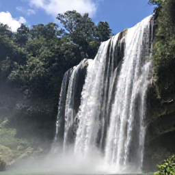 Caribbean Holidays, Waterfall Tours, Peaceful tropical Caribbean waterfall and rainforest landscape photographed in natural daylight